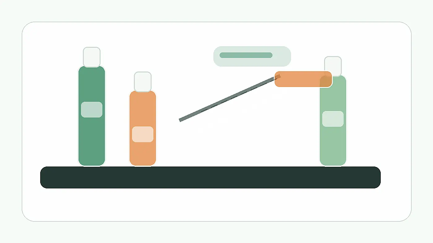 Laboratory illustration of peptide storage conditions with temperature monitoring and sealed vials