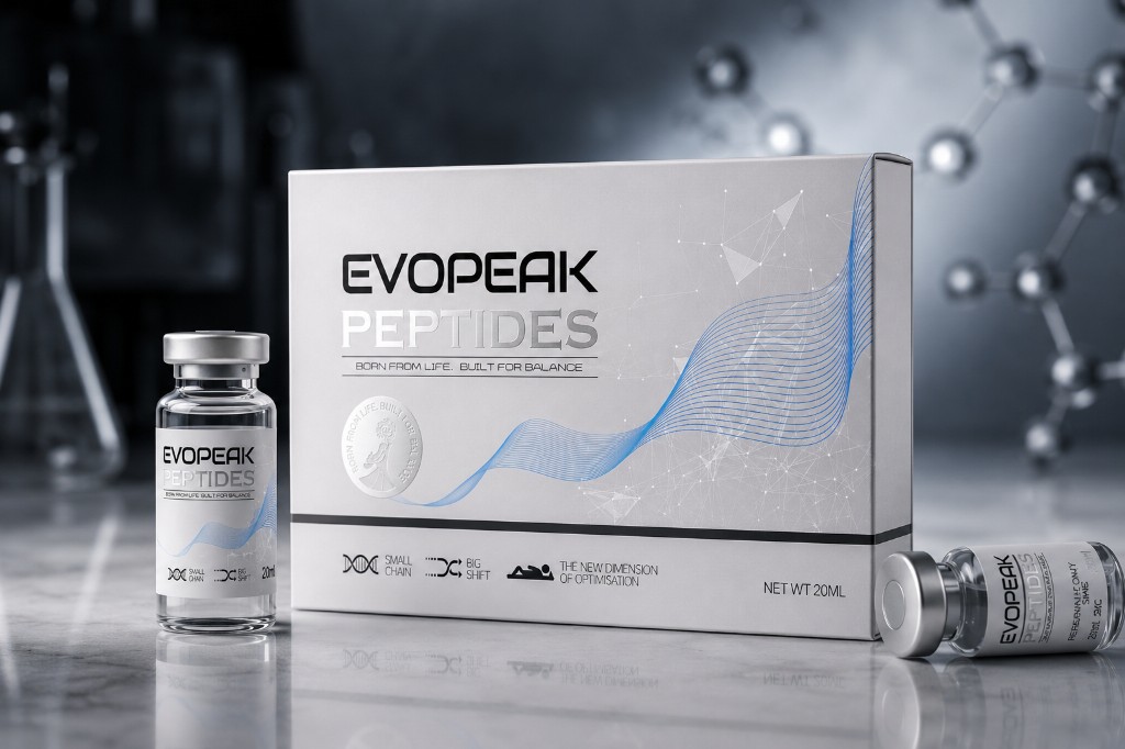 EvoPeak branded peptide packaging